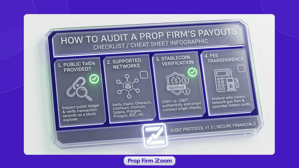What to Check When Reviewing a Prop Firm's On Chain Payouts