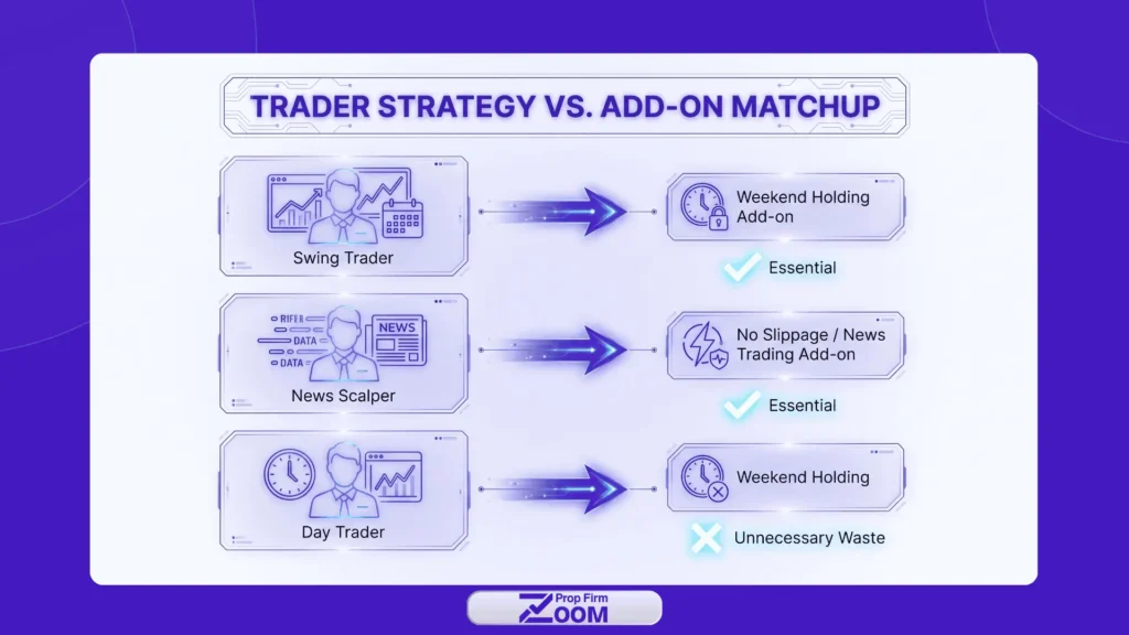 Add On Costs for Different Types of Prop Traders