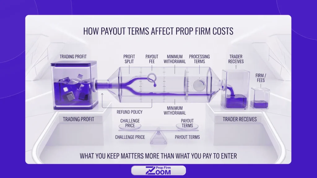Payout Terms Affect Prop Firm Costs