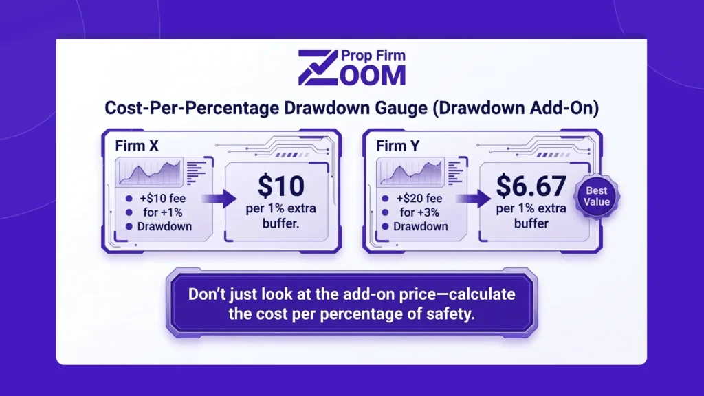 The cost can also be evaluated on a per percentage basis